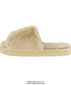 SUNXL21121112 fur flip flop sandals winter slippers