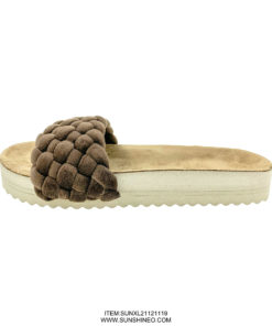 SUNXL21121119 fur flip flop sandals winter slippers
