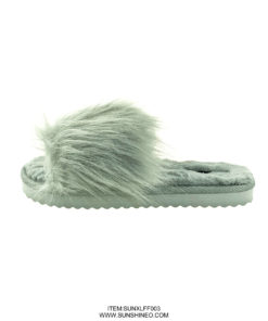 SUNXLFF003 fur flip flop sandals winter slippers