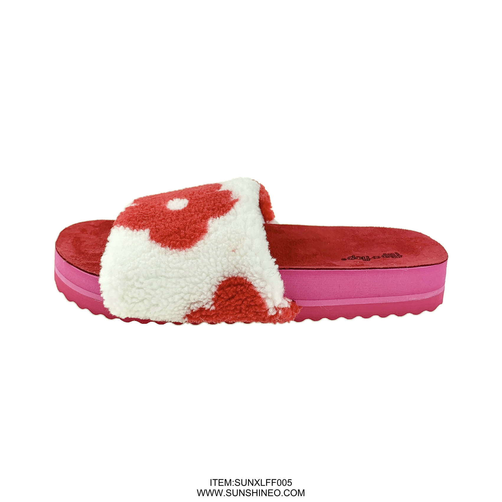 SUNXLFF005 fur flip flop sandals winter slippers