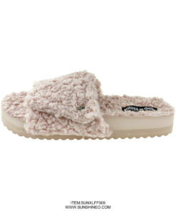 SUNXLFF009 fur flip flop sandals winter slippers