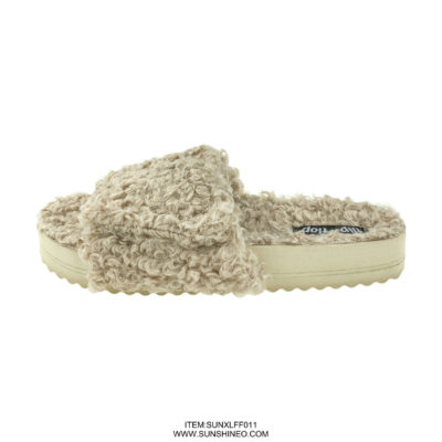 SUNXLFF011 fur flip flop sandals winter slippers