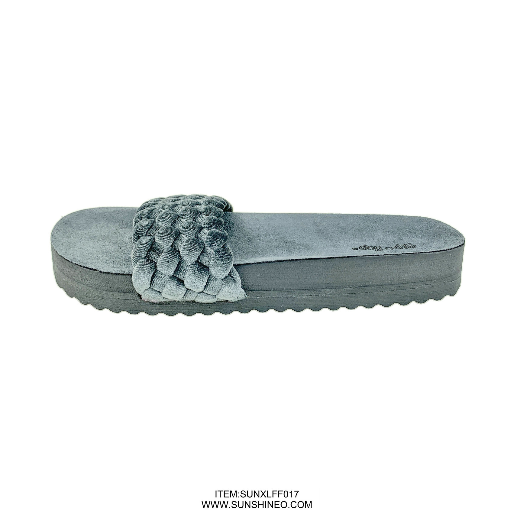 SUNXLFF017 fur flip flop sandals winter slippers