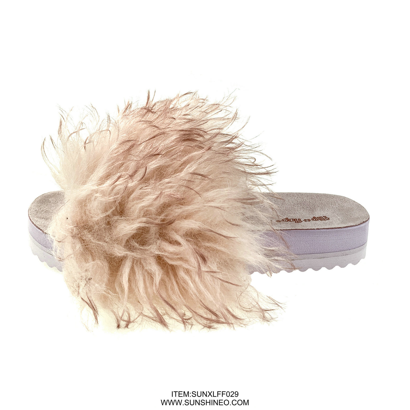 SUNXLFF029 fur flip flop sandals winter slippers