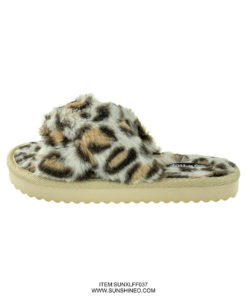 SUNXLFF037 fur flip flop sandals winter slippers