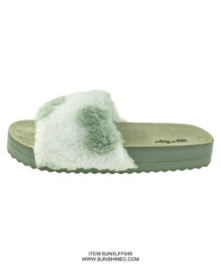 SUNXLFF045 fur flip flop sandals winter slippers