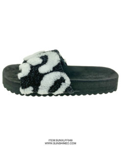 SUNXLFF049 fur flip flop sandals winter slippers