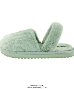 SUNXLFF061 fur flip flop sandals winter slippers