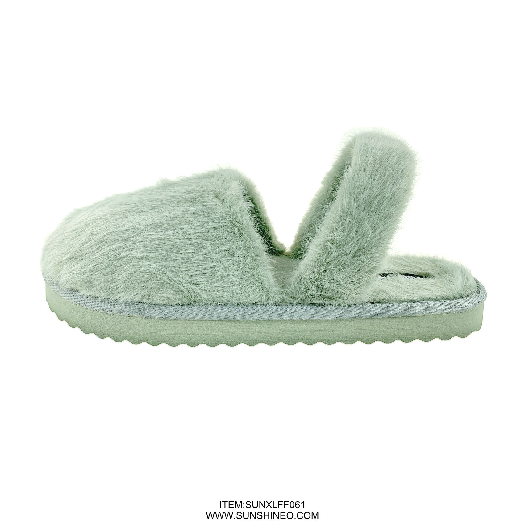 SUNXLFF061 fur flip flop sandals winter slippers