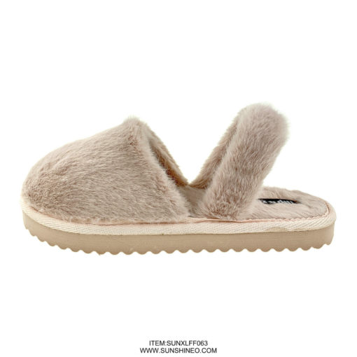 SUNXLFF063 fur flip flop sandals winter slippers