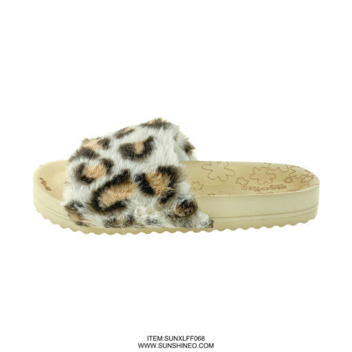 SUNXLFF068 fur flip flop sandals winter slippers