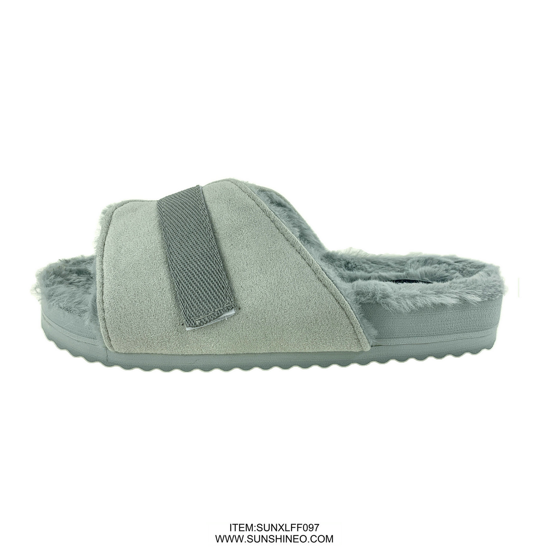 SUNXLFF097 fur flip flop sandals winter slippers