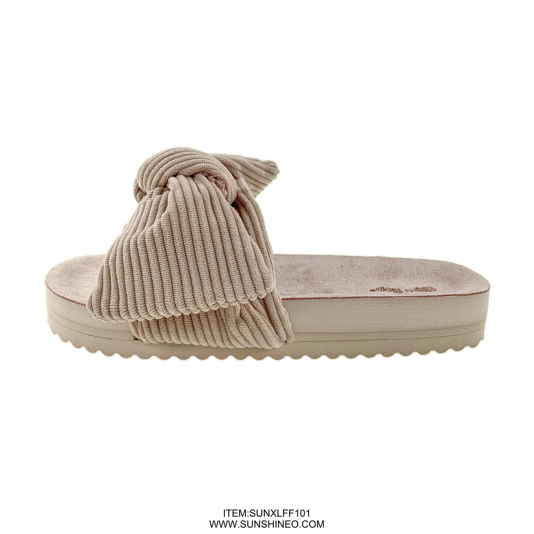 SUNXLFF101 fur flip flop sandals winter slippers