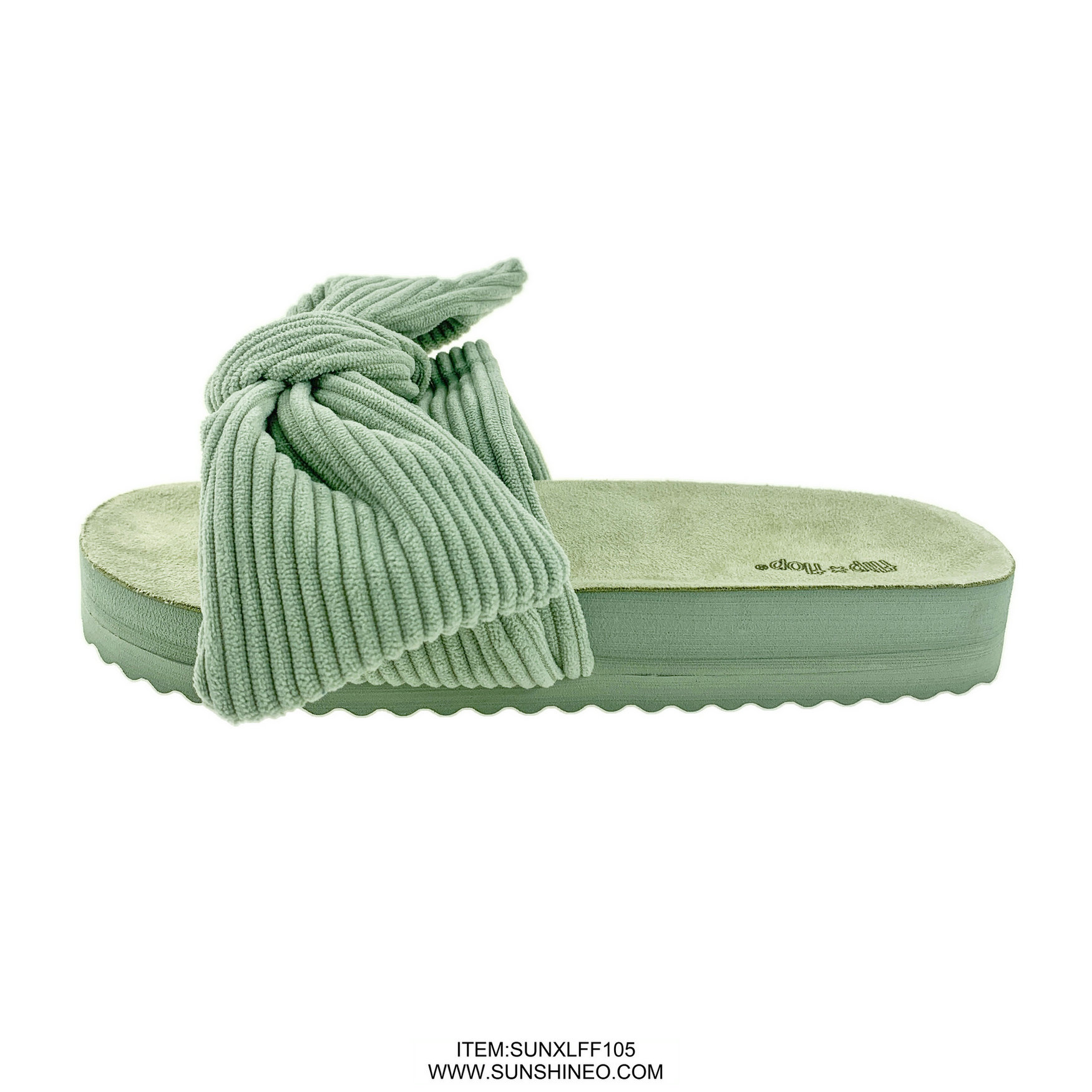 SUNXLFF105 fur flip flop sandals winter slippers