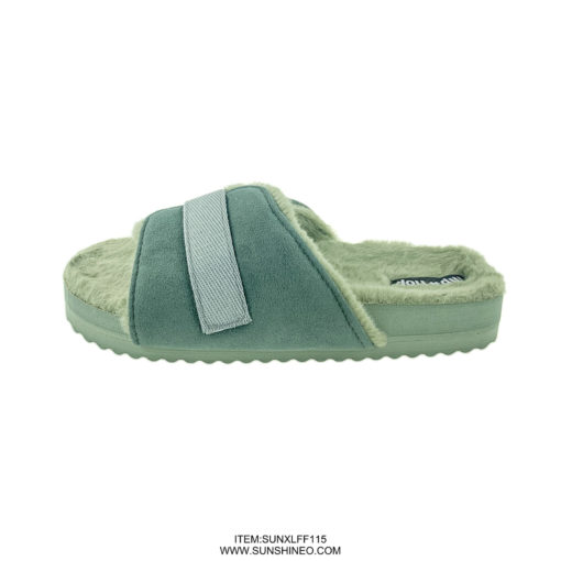 SUNXLFF115 fur flip flop sandals winter slippers