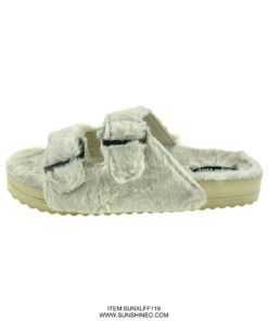 SUNXLFF119 fur flip flop sandals winter slippers
