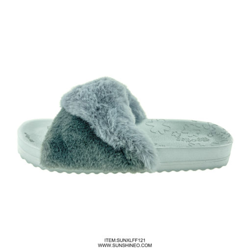 SUNXLFF121 fur flip flop sandals winter slippers
