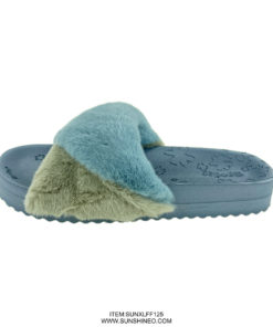 SUNXLFF125 fur flip flop sandals winter slippers