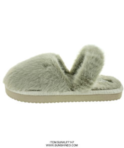 SUNXLFF147 fur flip flop sandals winter slippers