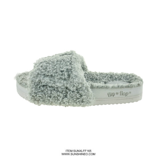 SUNXLFF165 fur flip flop sandals winter slippers