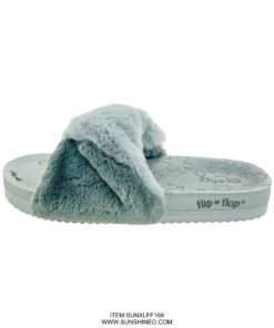 SUNXLFF169 fur flip flop sandals winter slippers